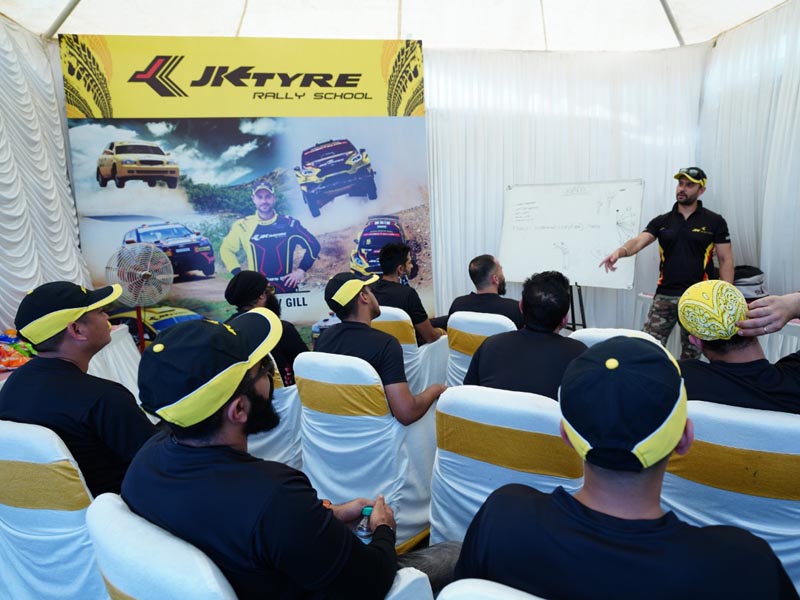 JK TYre Rally School in progress with Gill