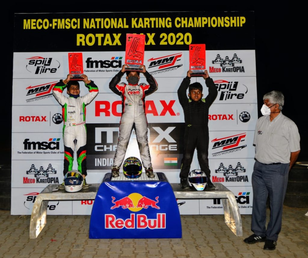 Rotax Round 3 Micro Max 1st Ishaan Madesh 2nd Aditya Suresh Kamat 3rd Arafath Sheikh