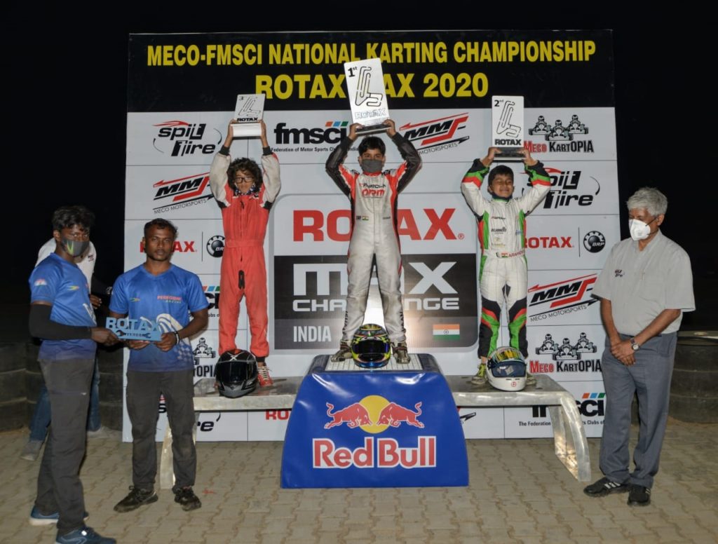 Rotax Round 4 Micro Max 1st Ishaan Madesh 2nd Arafath Sheikh 3rd Nikhilesh Raju