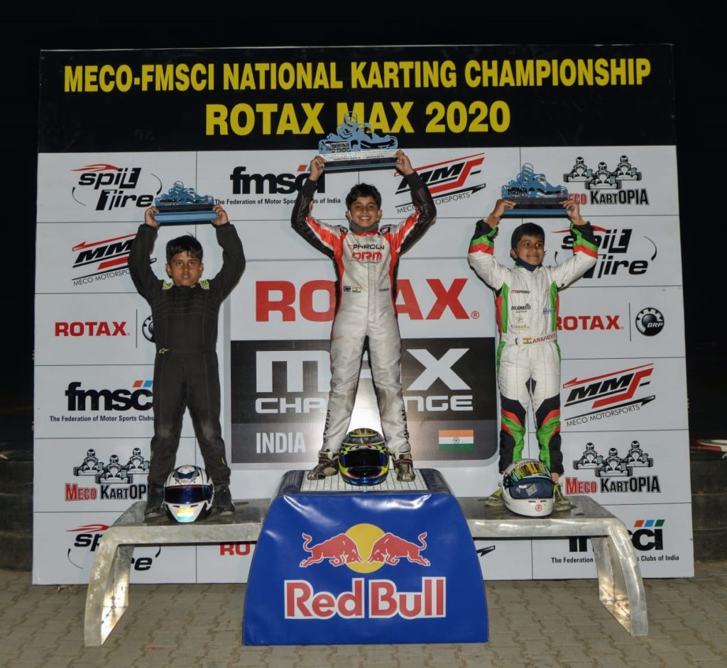 Rotax Round 5 Micro Max 1st Ishaan Madesh 2nd Arafath Sheikh 3rd Aditya Suresh Kamat