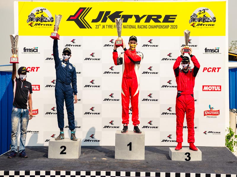 amir sayed ashwin datta dominate in the final round of the jk tyre fmsci national racing championship