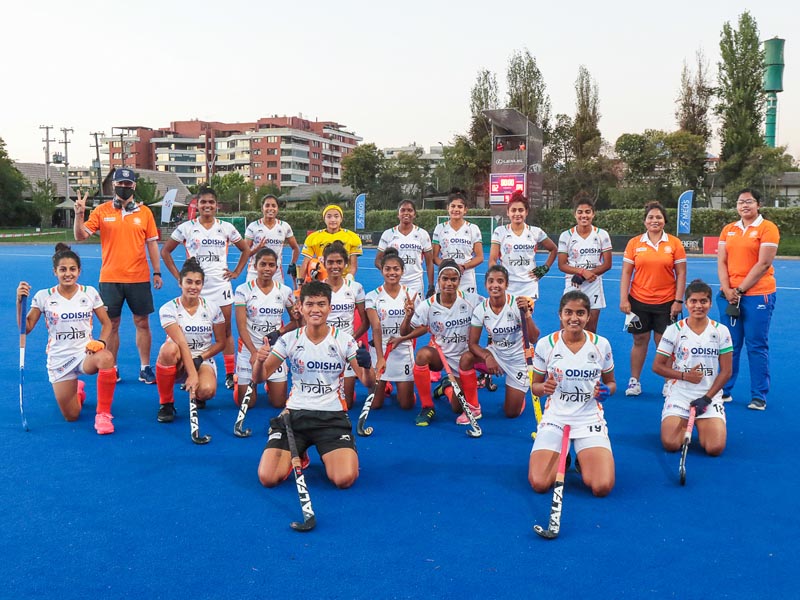 indian junior womens hockey team come from behind to beat chile junior womens team