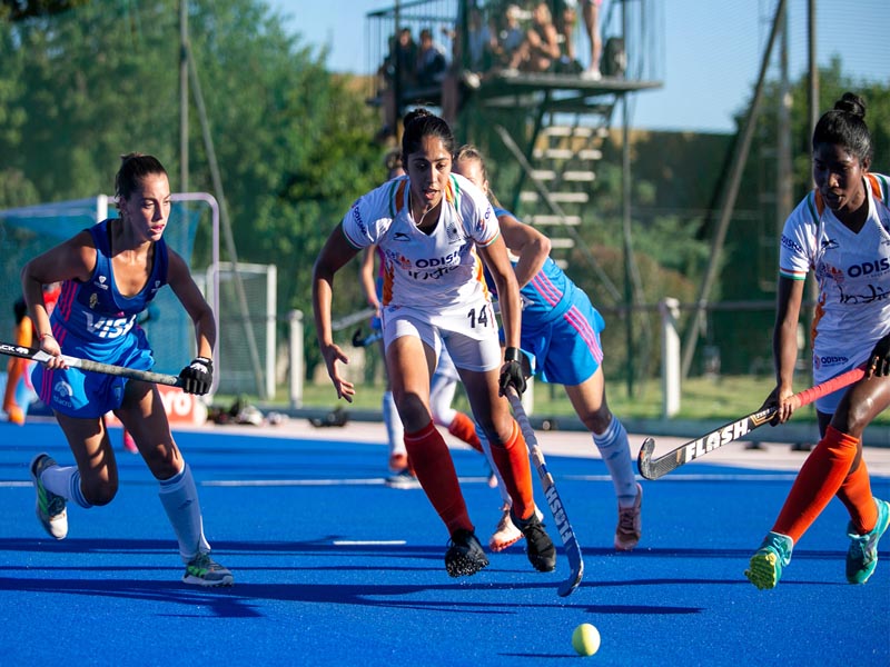 indian womens hockey team hold argentina junior women 1 1