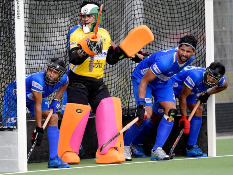 Hockey goalkeeper Krishan Pathak