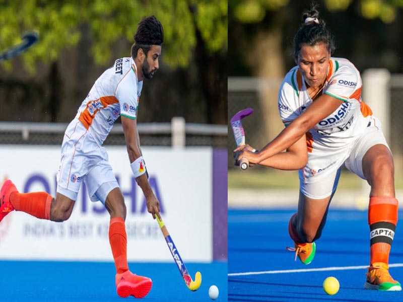 India Hockey Captains Manpreet and Rani