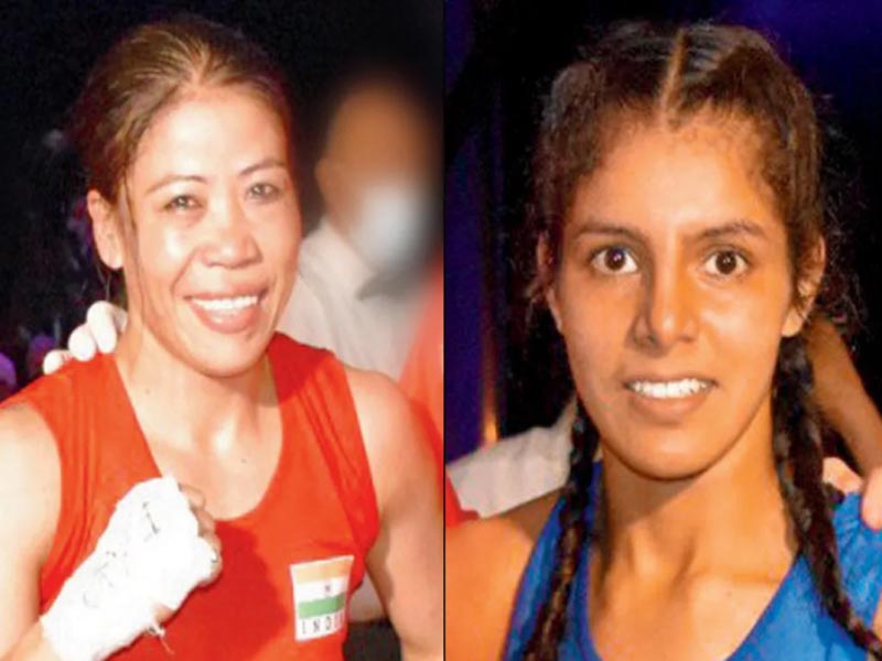 Mary Kom and Sakshi