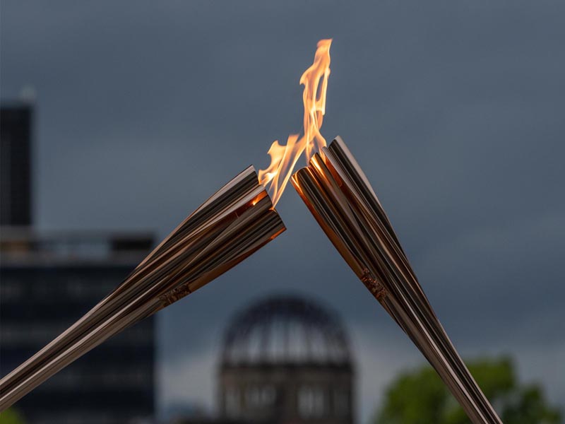 Olympic and Hiroshima Peace Flames