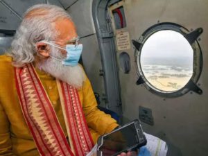 PM Modi undertakes aerial survey of cyclone