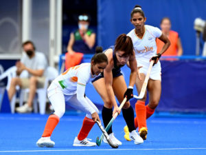 Indian Womens Hockey Team in action