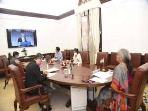 Nirmala Sitharaman participated virtually in the G20 High Level Tax Symposium