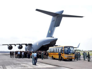 IAF had deployed its C 17 Globemasters and C 130J Super Hercules aircraft