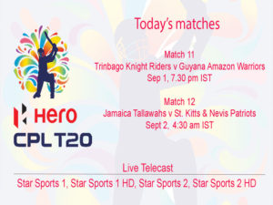 Hero CPL T20 September 2 2021