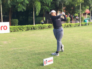 Jahanvi Bakshi in action at Noida Golf Course