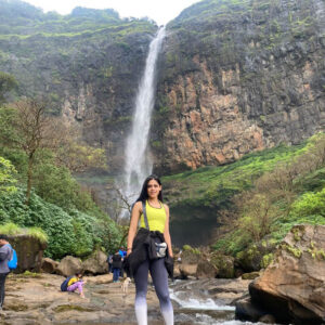 Pranati Rai Prakash has a whale of a time with her gang at a waterfall