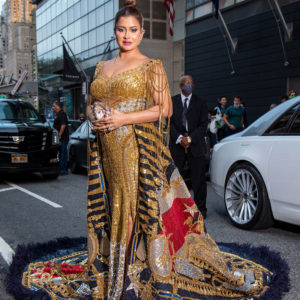 Sudha Reddy at the MET Gala wearing a Falguni Shane Peacock outfit 2