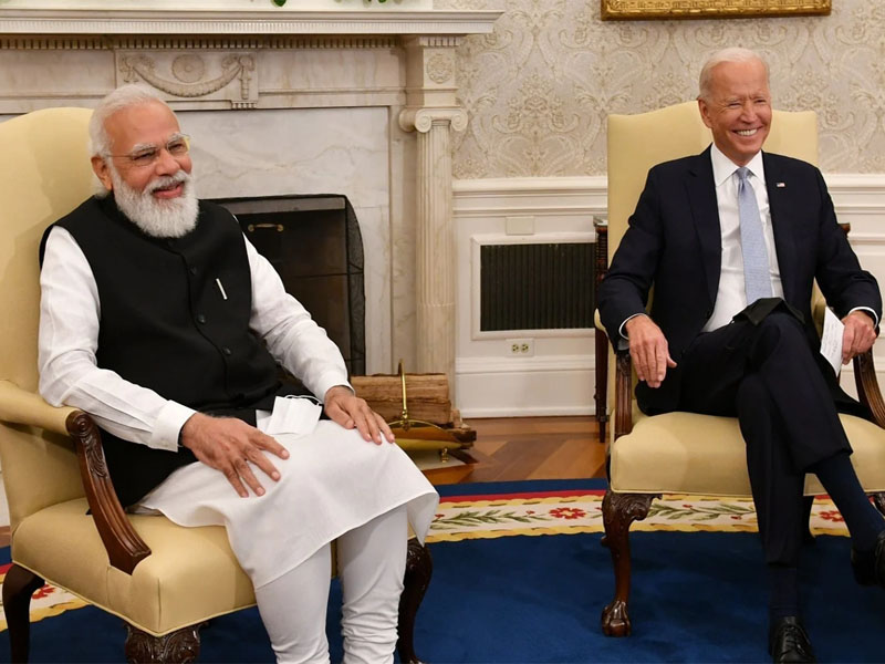 pm modi meets us president joe biden in white house