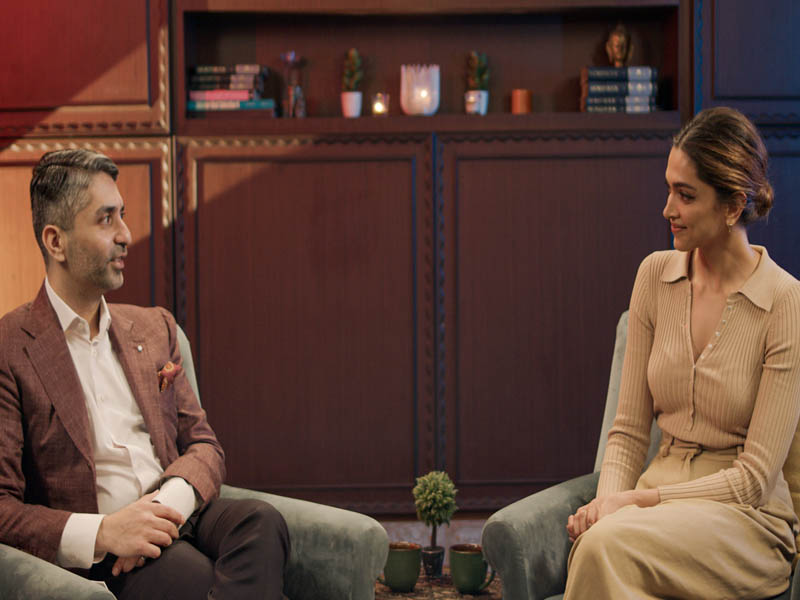 Abhinav Bindra Deepika Padukone in conversation at the 2021 LiveLoveLaugh Lecture Series