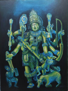 Goddess Durga Painting by Artist Radhika Powar 1