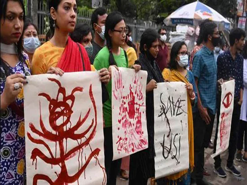 Protests in Bangladesh over communal violence