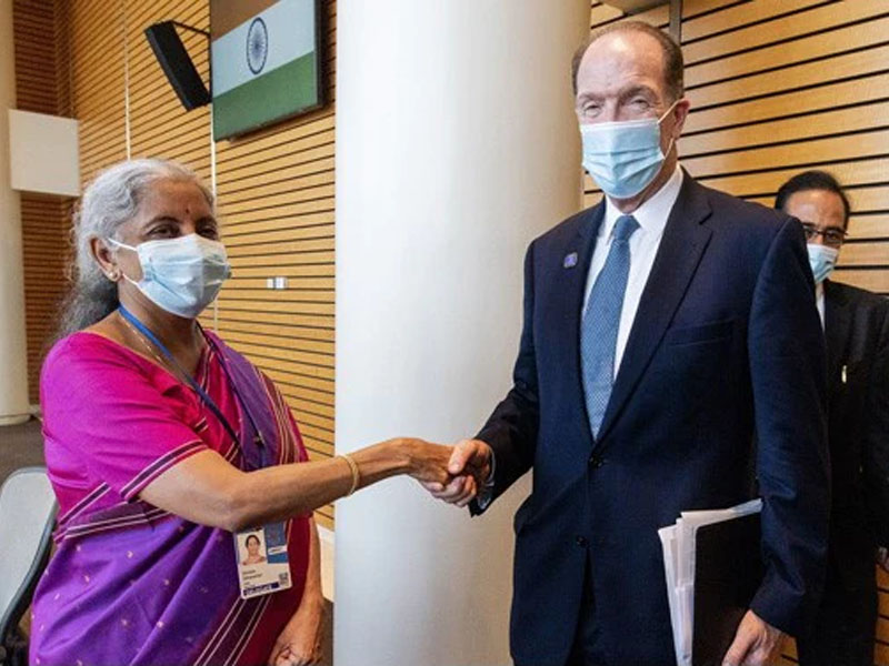 World Bank President David Malpass met Finance Minister Nirmala Sitharaman in Washington