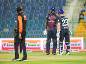 Deccan Gladiators Andre Russell and Tom Moores in action