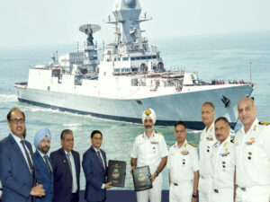 Indian Navy receives first P15B guided missile destroyer