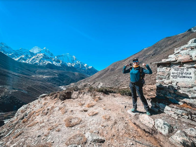 Indias popular rider girl Vishakha rides from Lukla to Everest Base Camp