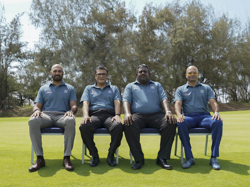 LPL Match Referee Panel Seated from Left Graeme La Brooy Ranjan Madugalle Manoj Mendis Wendell La Brooy