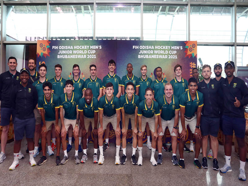 South Africa arrive for FIH Odisha Hockey Mens Junior World Cup Bhubaneswar 2021