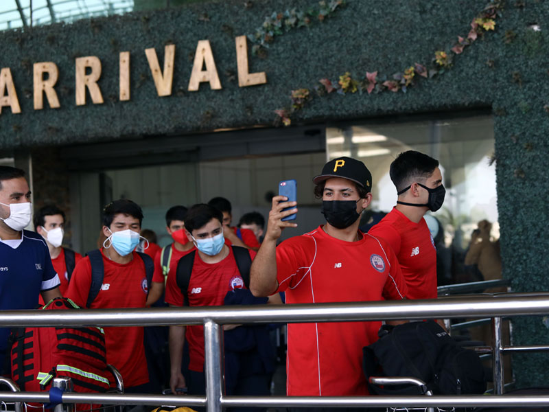 Team Chile arrive for Junior World Cup