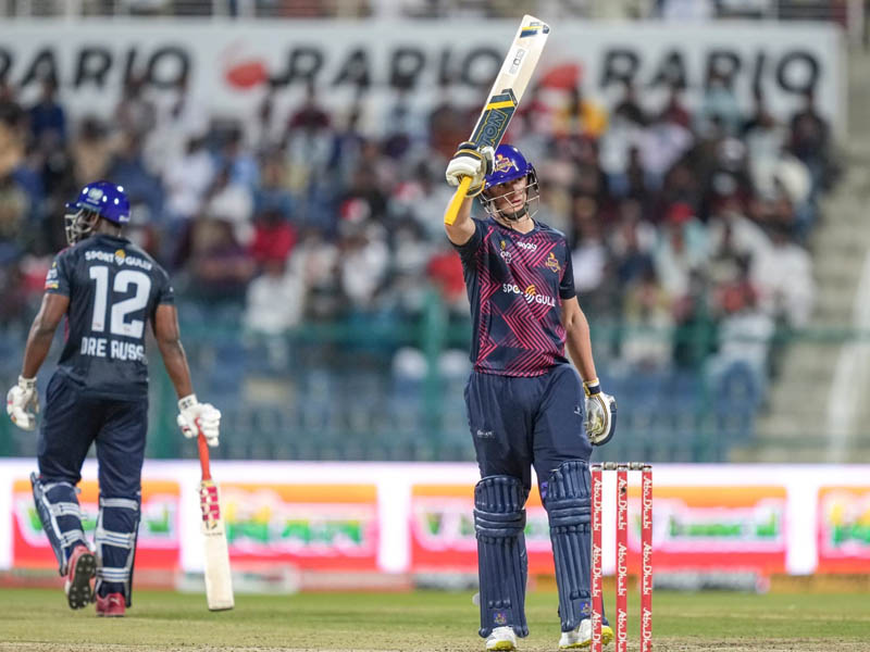 Deccan Gladiators Andre Russell and Tom Kohler Cadmore during the Abu Dhabi T10 final