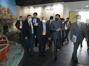 Dr Mansukh Mandaviya visited the Indian pavilion at EXPO 2020 in Dubai