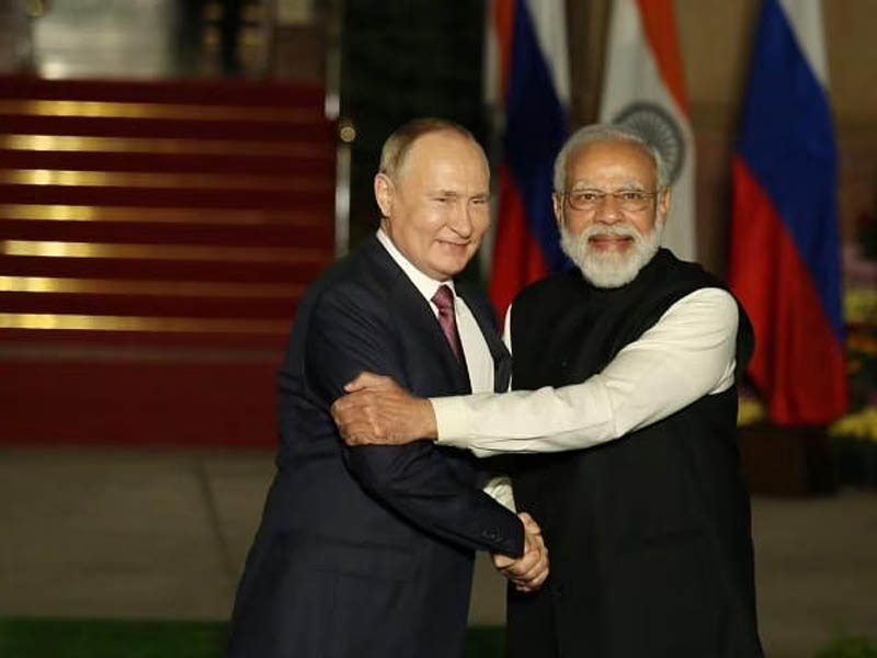 PM Modi and Russian President Vladimir Putin was held at Hyderabad House in New Delhi on 06 Dec