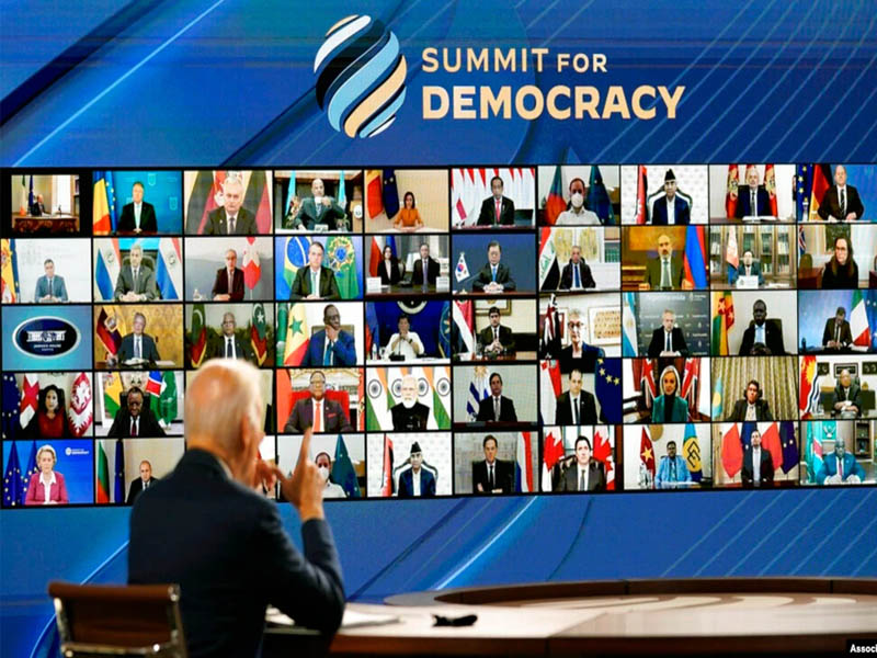 Summit for Democracy hosted by US President Joe Biden