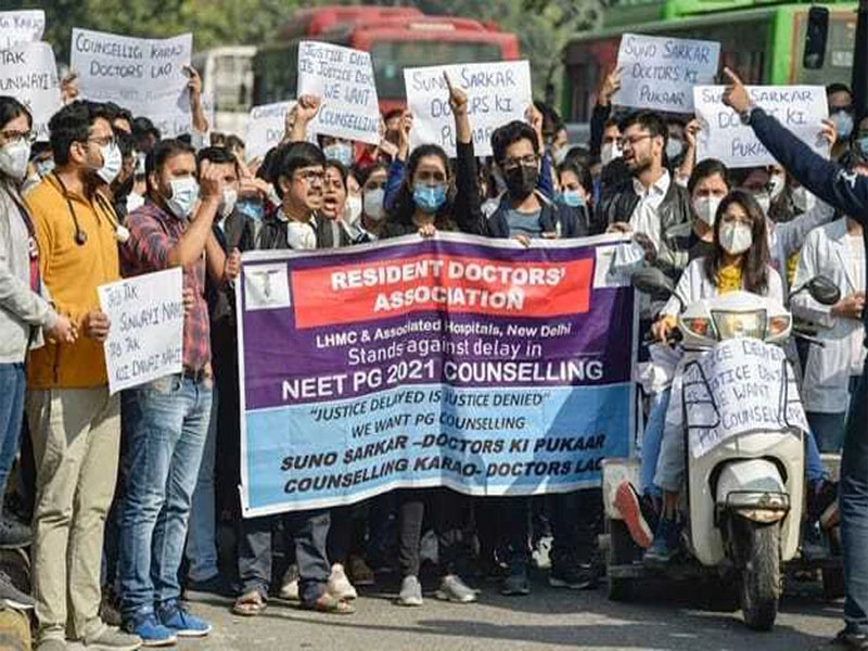 neet pg counselling resident doctors resume strike