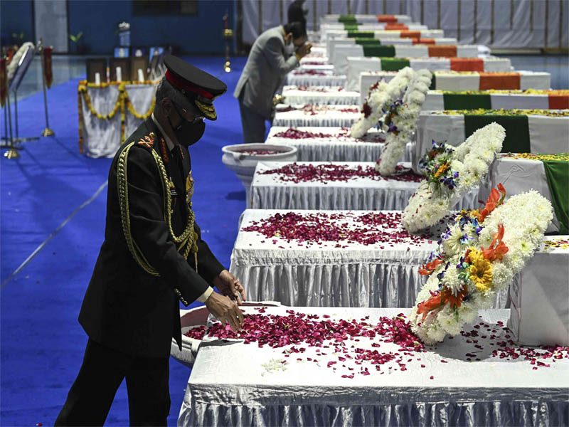 politicians military personnel pay floral tributes to cds general rawat others