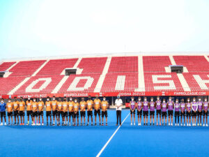 Honble Chief Minister of Odisha Shri Naveen Patnaik with India Hockey Teams