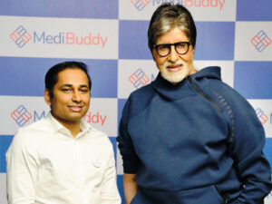 Satish Kannan Co Founder CEO MediBuddy with Amitabh Bachchan