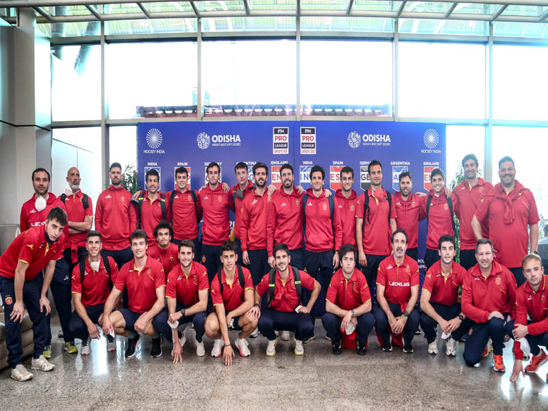 Spain Mens Team arrives for FIH Hockey Pro League 2021 22