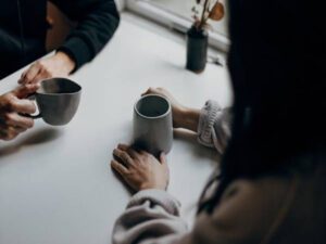 first date over a cup of coffee