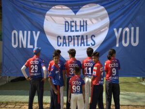 The Delhi Capitals gifted the new DC jersey to budding cricketers from the Delhi Capitals Academy and Prestige Warriors