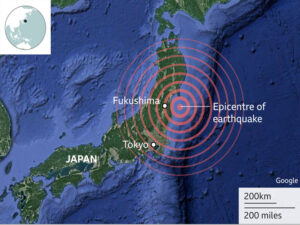 powerful earthquake hit north east Japan 16 March 2022