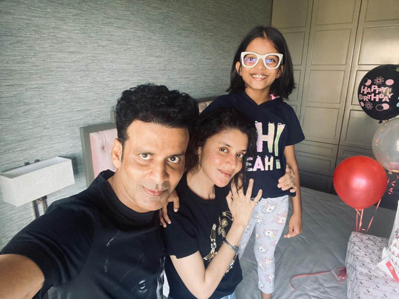 Manoj Bajpayee celebrates his birthday with his family in Mumbai