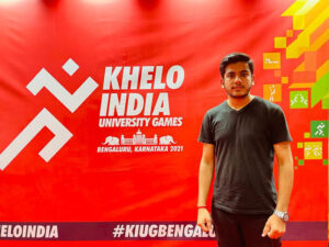 Olympian Aishwary Pratap Singh Tomar arrives at Khelo India University Games 2021