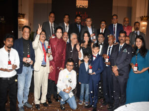 The awardees guests at the High Flyers 50 Global Indians Awards Night Book Launch