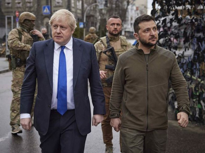 UK PM Boris Johnson met Ukrainian President Volodymyr Zelenskyy