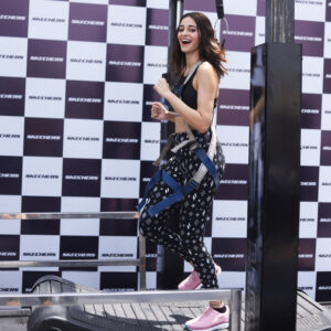 Ananya Panday Kick starting the Skechers GO RUN Beat My Speed Challenge