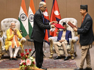 india and nepal sign six mous and agreements related to education hydropower sectors