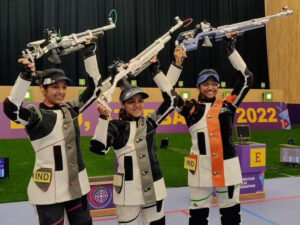 shooting world cup in baku with team gold in womens 10m air rifle