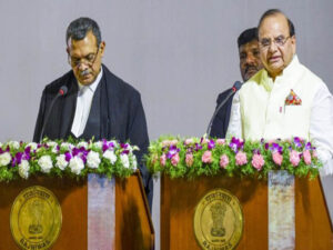 vinai kumar saxena takes oath as lieutenant governor of delhi